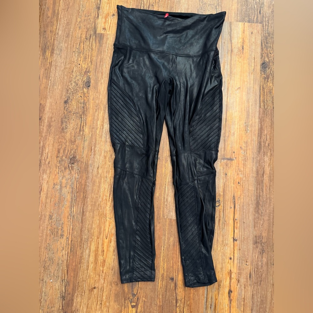 Spanx Faux Leather Moto Leggings